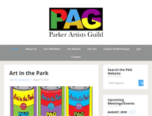 Tablet Screenshot of parkerartistsguild.com